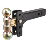 CURT Slim Adjustable Channel Mount with Dual Ball Front_Angled_Left