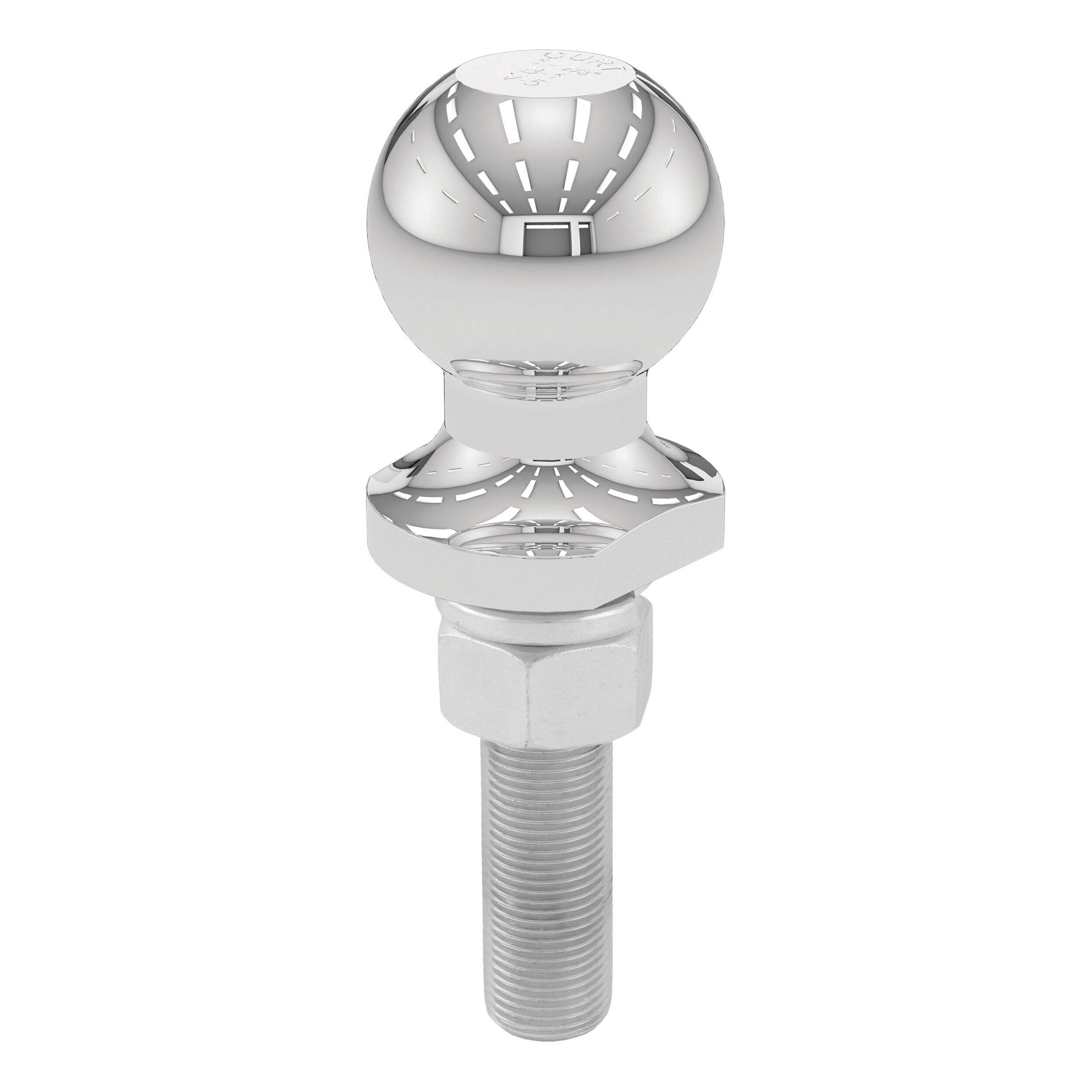 Boule d'attelage de 1 7/8 po CURT 40071 (tige 3/4 x 3 po, 2 000 lb, chromé) Front_Elevated