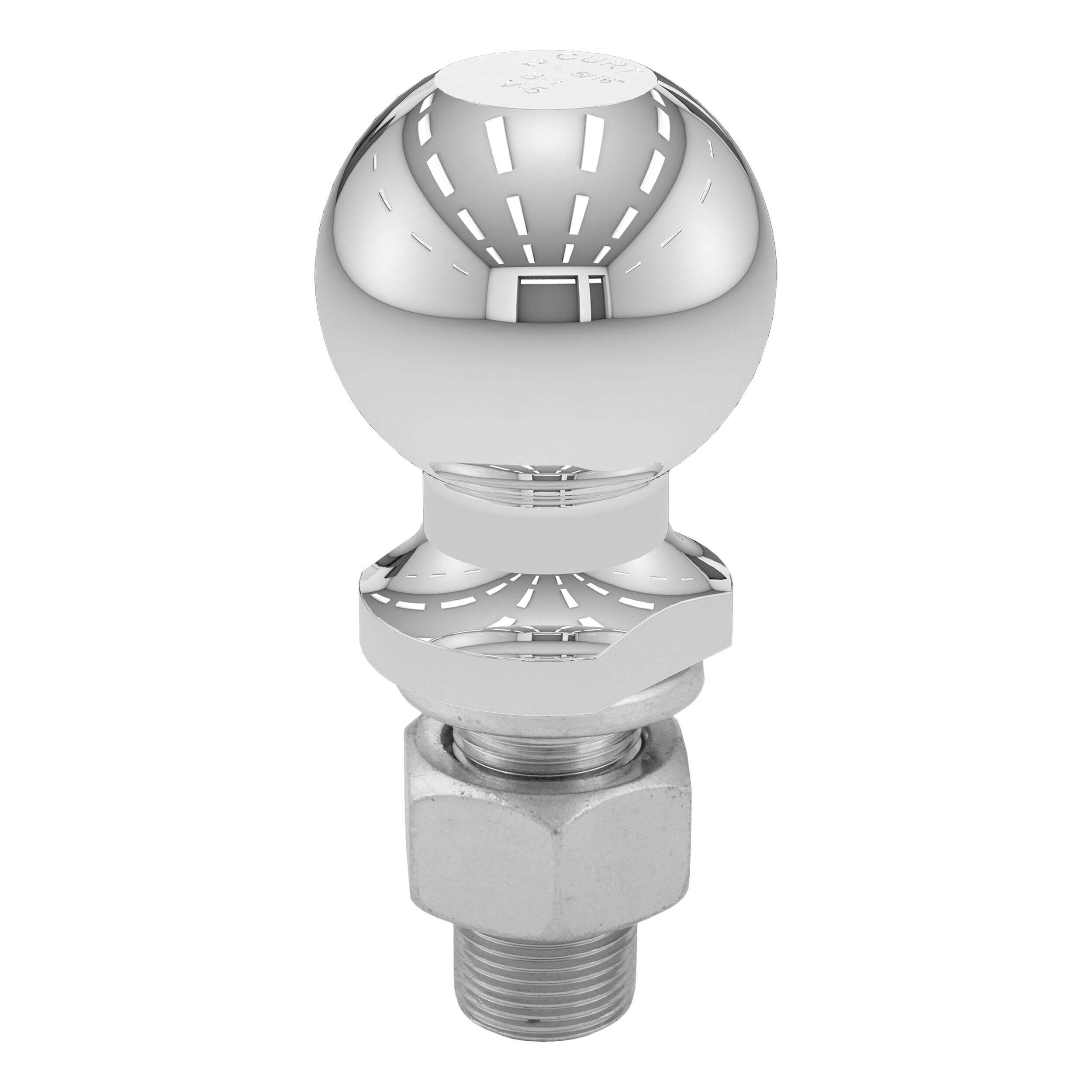 CURT 40005 2-5/16-in Trailer Ball (1-in x 2-1/8-in Shank, 7,500-lb, Chrome) Front_Flat
