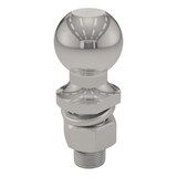 CURT 40053 2-in Trailer Ball (1-in x 2-1/8-in Shank, 6,000 lbs, Stainless) Front_Flat