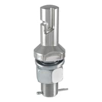 CURT 42100 Replacement Switch Ball Shank (1" Neck, 1" x 2-1/4" Shank) Front_Three_Fourths_Angled_Left