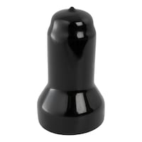 CURT 41352 Switch Ball Cover (3/4" Threaded Shank, Black Rubber) Front_Elevated