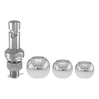CURT 42225 Switch Ball Set (1-7/8-in, 2-in & 2-5/16-in Balls, 1x2-1/4-in Shank) Front_Flat