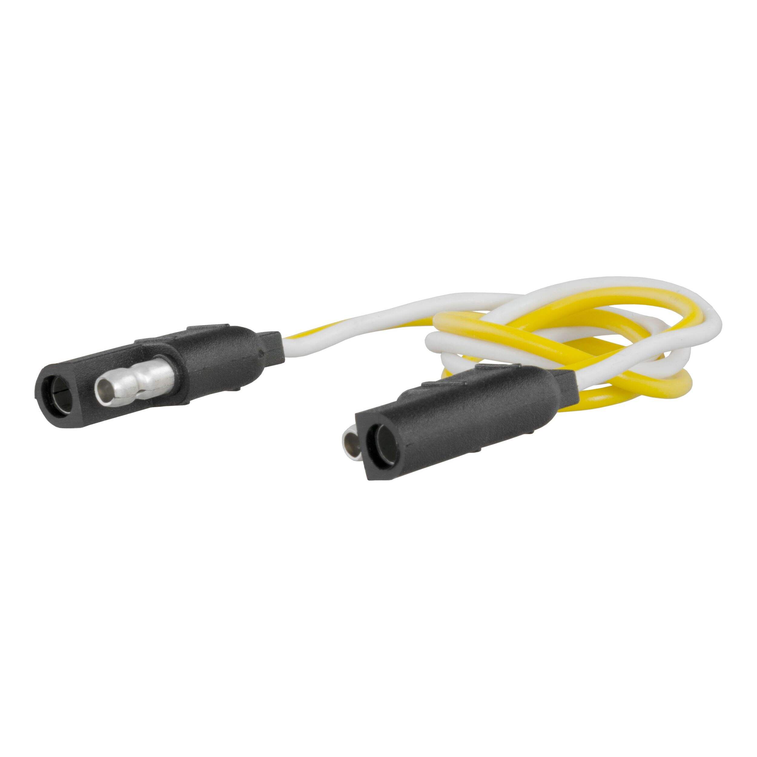CURT 58020 2-Pin Flat Wiring Harness with 12-Inch Wires Front_Three_Fourths_Angled_Left