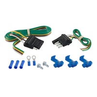 CURT 58305 4-Way Vehicle & Trailer Connector Plug & Socket with 12-in & 48-in Wires & Hardware Composite_or_Mixed