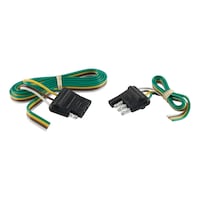 CURT 4-Way Connector Plug & Socket with 12-in & 48-in Wires Front_Elevated
