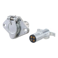 CURT 4-Way Round Connector Plug & Socket (Packaged) Front_Three_Fourths_Angled_Left