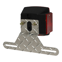C.E. Smith Trailer Licence Plate Bracket, Aluminum Tread Back_Angled_Right