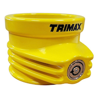 Trimax TFW60 5th Wheel King Pin Lock, Yellow Front_Three_Fourths_Angled_Right