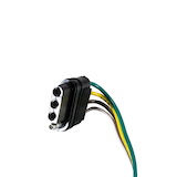 Connecteur plat à 4 fils côté véhicule avec 3 épissures Hopkins Towing Solution, 48 po Front_Three_Fourths_Angled_Left