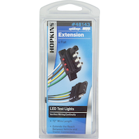 Hopkins Towing Solution 4 Wire Flat LED Test Extension, 12-in Front_Flat