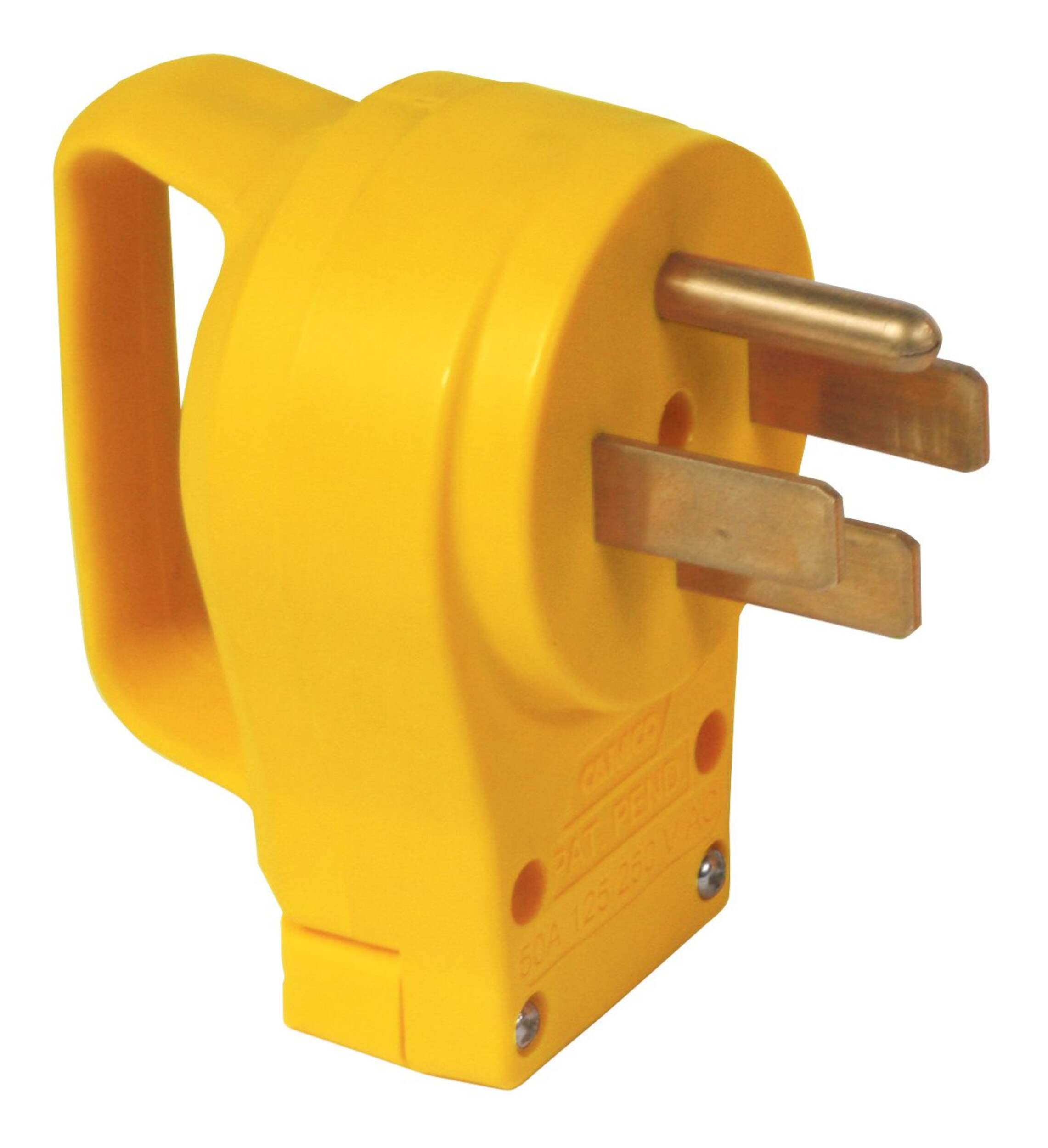 CAMCO 55252 50-Amp 125-250V/12500W Power Grip Replacement Male Plug Front_Angled_Right
