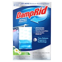 DampRid Fresh Scent Hanging Bag Moisture Absorber, 3-Pack