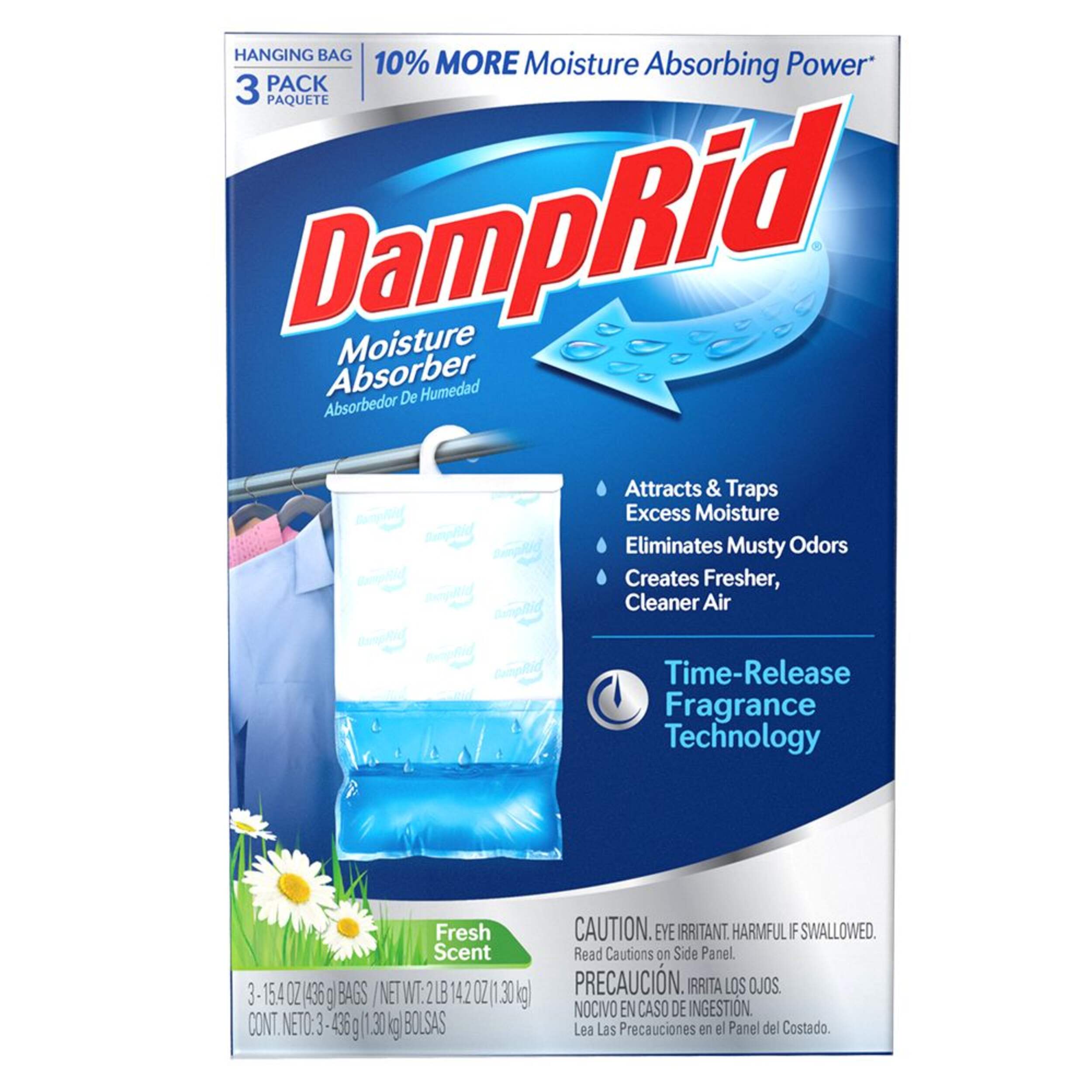 DampRid Fresh Scent Hanging Bag Moisture Absorber, 3-Pack Front_Flat