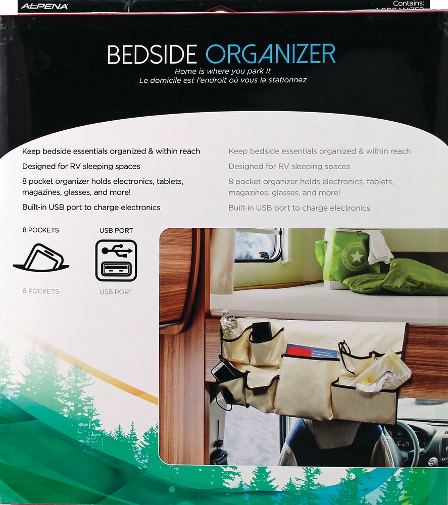 Module de rangement de chevet à 8 poches Alpena 69170 pour VR