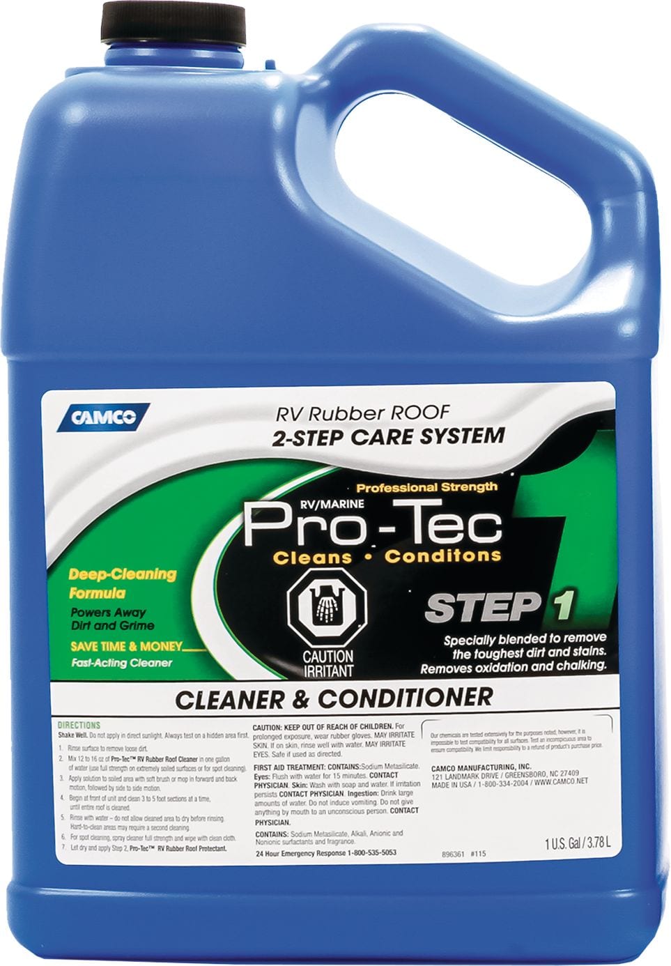 CAMCO Pro-Tech Cleaner & Protectent 2-Steps RV Rubber Roof Care System