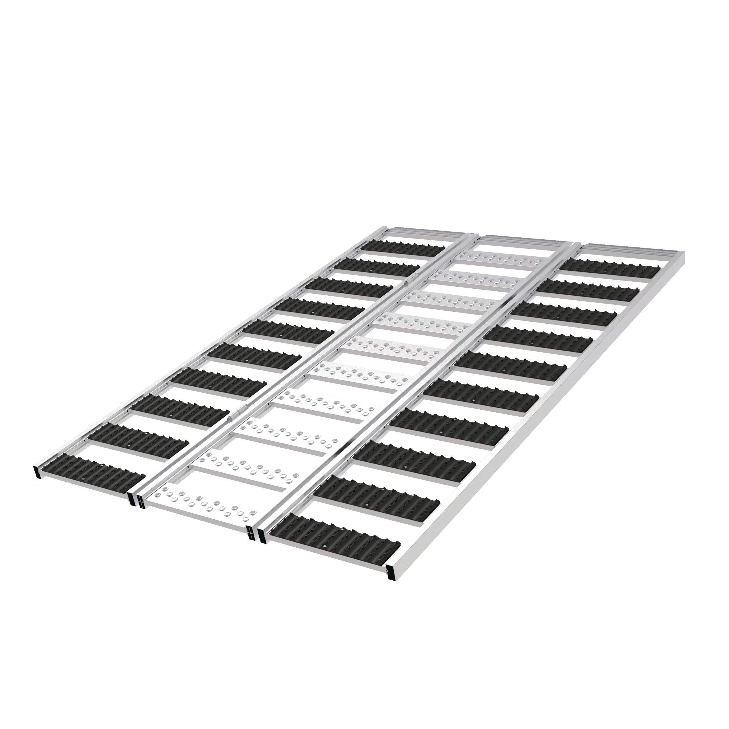 CargoMaster Aluminum Multi-Function Tri-Fold Snowmobile/ATV Ramp, 77 x 54-in, 1500-lb Front_Three_Fourths_Angled_Left