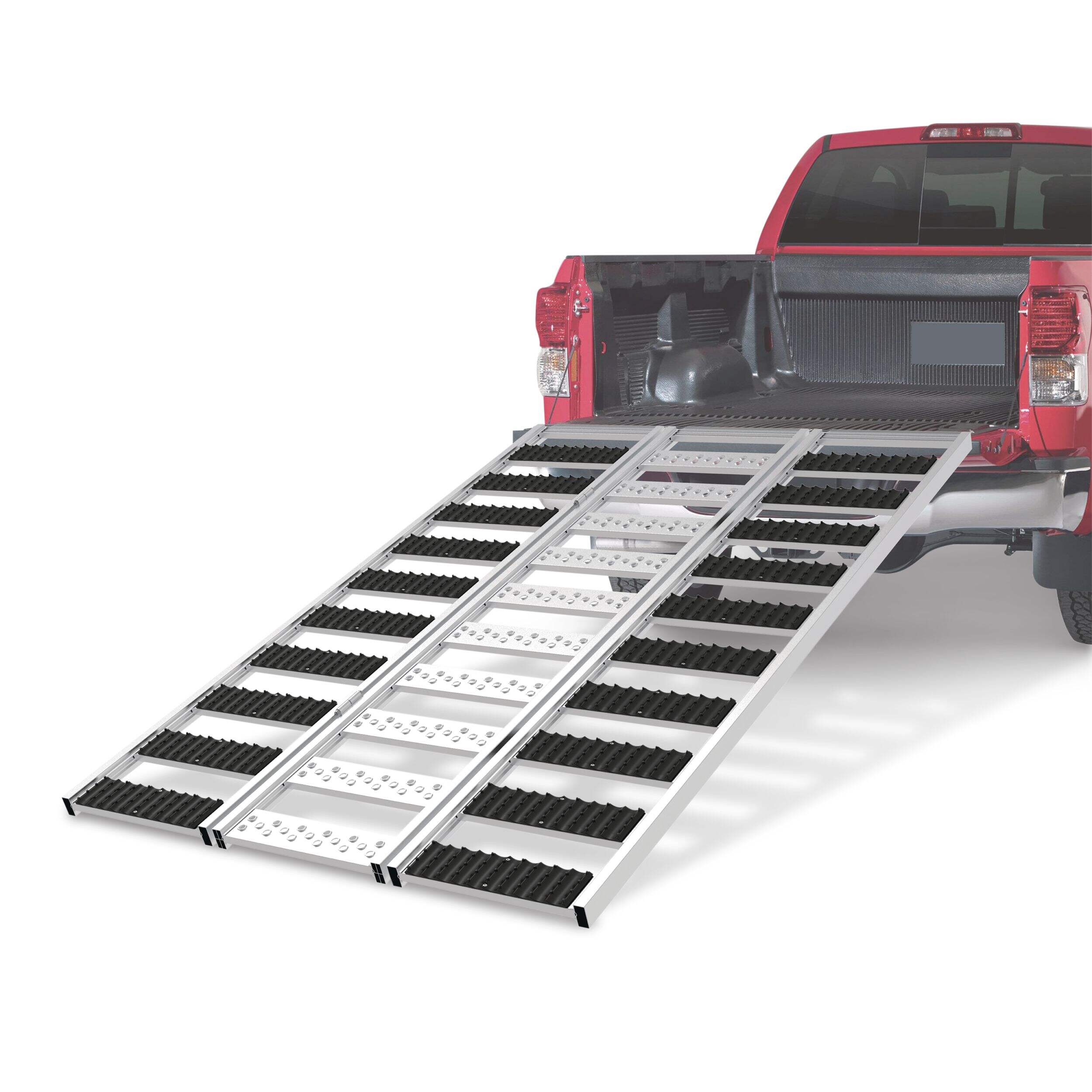 Aluminum MultiFunction TriFold Snowmobile/ATV Ramp, 77 x 54in, 1500
