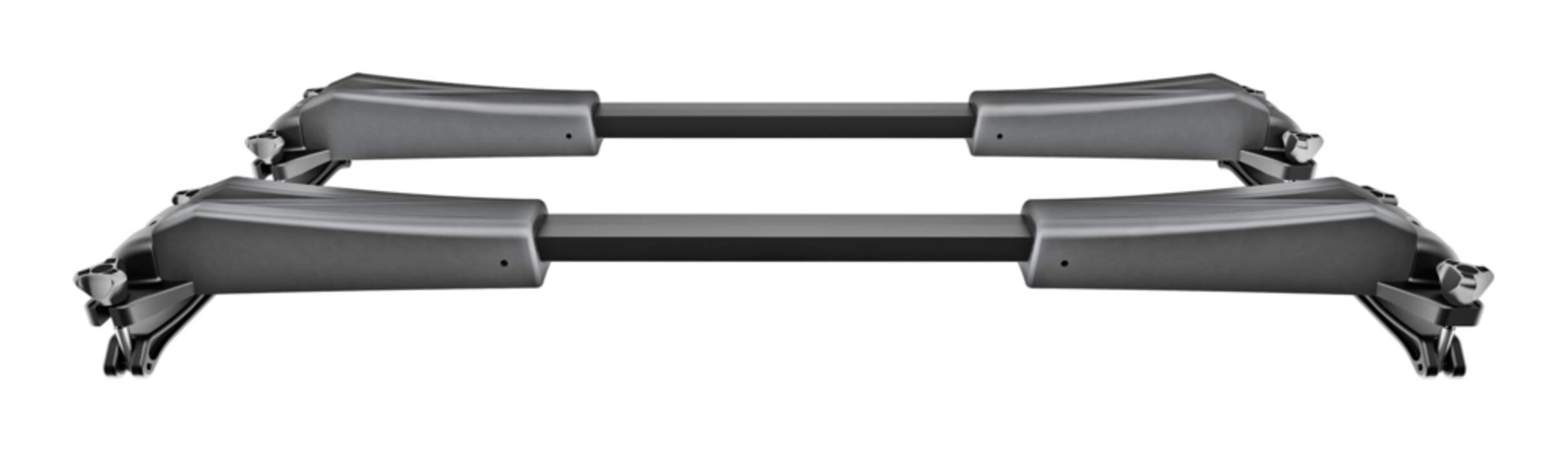 Thule 811XT Board Shuttle Roof Top Mount SurfboardRack, Adjustable, 34-in, 2-pc Front_Elevated