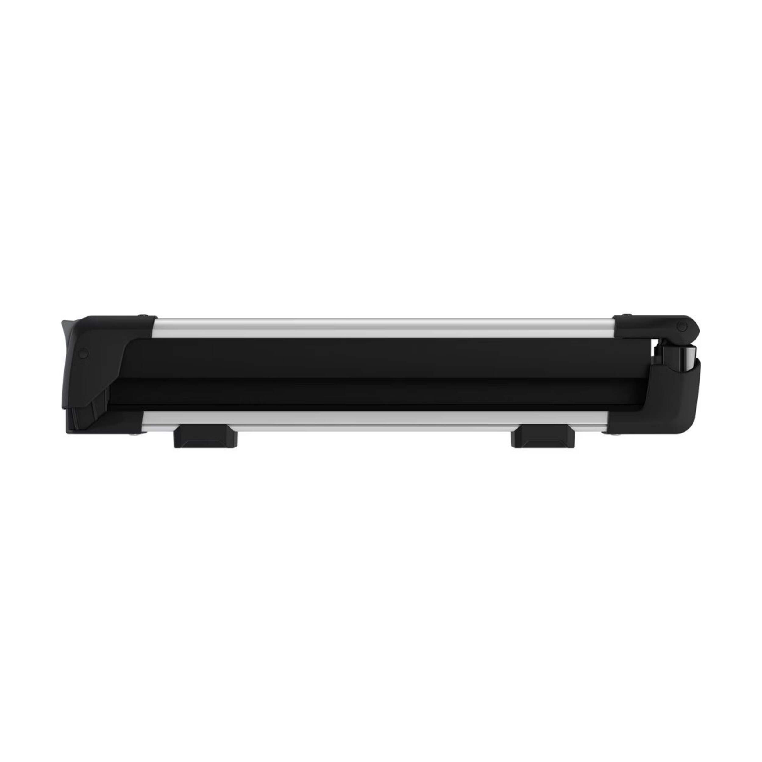Thule SnowPack Stainless Steel Roof Top Mount Ski/Snowboard Rack, Medium, Black, 2-pc Front_Flat