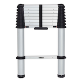 Échelle de fourgonnette Thule, extensible avec sac de rangement, argent, 8,5 pi Front_Flat