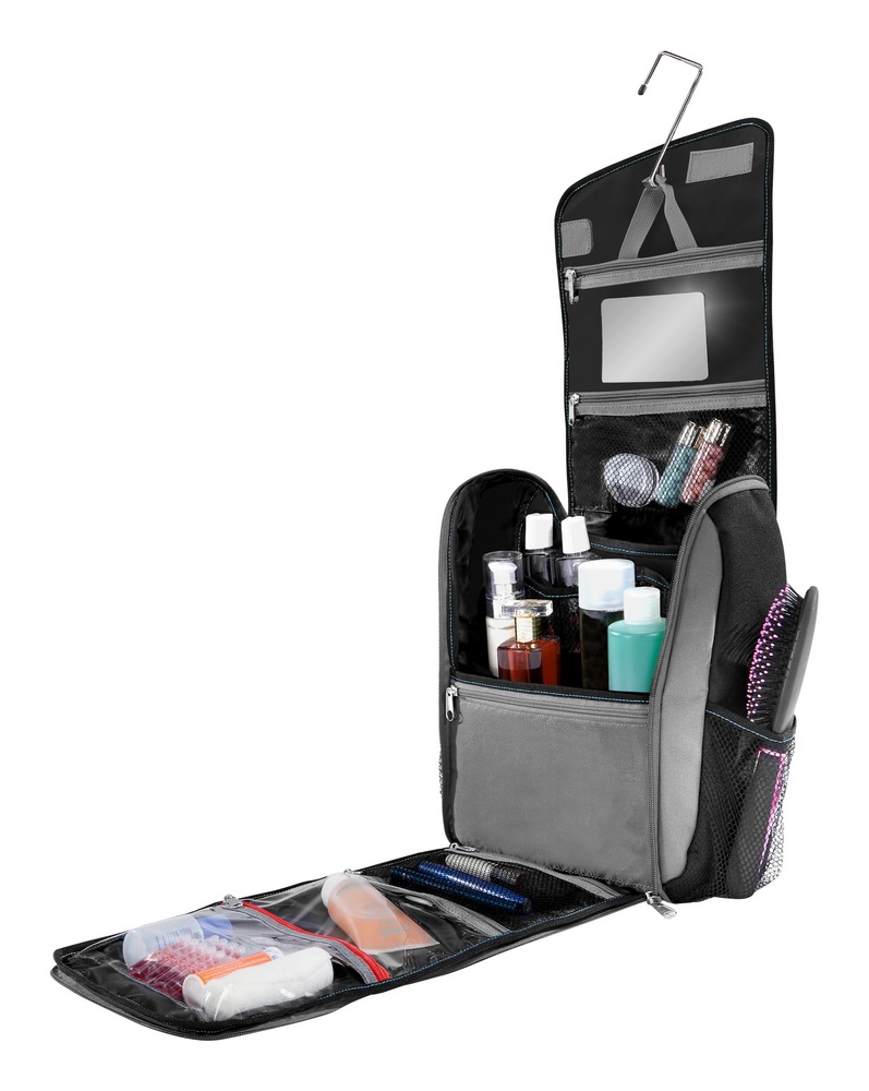 Thule Toiletry Kit, Foldable Storage w/ Buitin Handle, Black/Grey