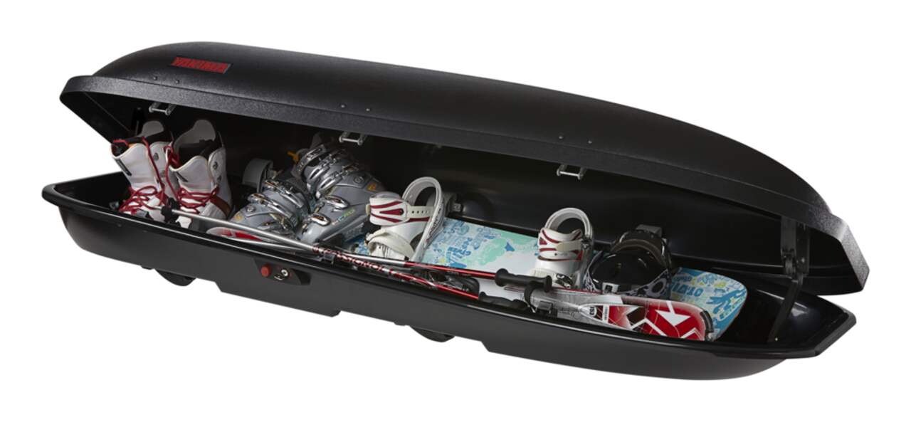 Yakima Rocketbox Pro 11 Rectangle Shaped Roof Top Cargo Box w SKS Lock Black Canadian Tire