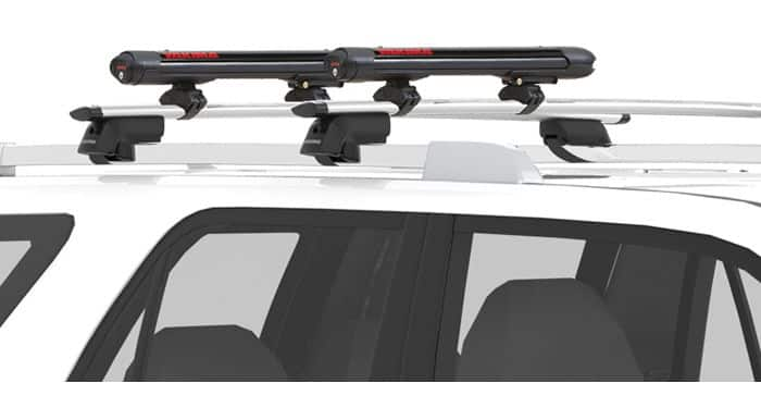 Yakima Fatcat 4 Roof Top Mount Ski Snowboard Rack Lockable Adjustable 2 pc