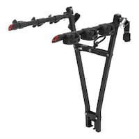 CURT 18013 Clamp-On 3-Bike Hitch Mount Bike Rack, Fits Over 2-in Receiver, Black Front_Three_Fourths_Angled_Left