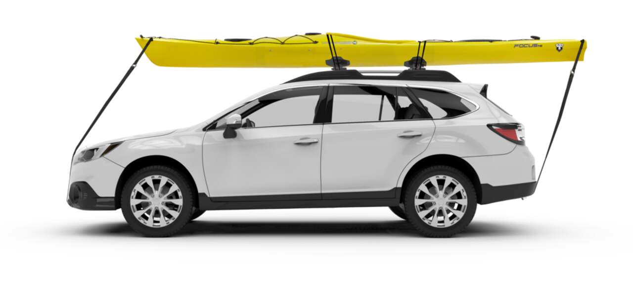 Yakima SweetRoll Roof Top Mount Kayak Rack w Straps Tie Downs