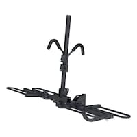 CURT 2-Bike Tray-Style Hitch Mount Bike Rack, Fits 1-1/4, 2-in Receiver, Black Front_Three_Fourths_Angled_Left