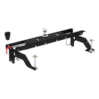CURT Double Lock Gooseneck Hitch Kit with Brackets, Select Dodge Front_Three_Fourths_Angled_Right