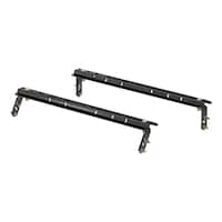 CURT 16150 Universal 5th Wheel Base Rails (Gloss Black) Front_Angled_Right