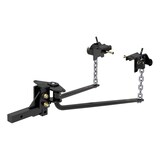 CURT 17050 MV Round Bar Weight Distribution Hitch (8-10K lbs, 31-3/16-in) Front_Angled_Left