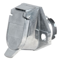 CURT 58170 7-Way Round Connector Socket (Vehicle Side) Front_Three_Fourths_Angled_Left