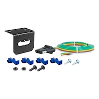 CURT 58345 4-Way Flat Vehicle-Side Connector Socket with Hardware Front_Angled_Left