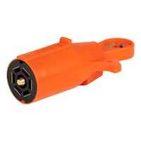 CURT 58271 7-Way Round RV Blade Vehicle Connector Tester (Packaged) Front_Three_Fourths_Angled_Left