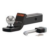 CURT 45141 Towing Starter Kit with 2" Ball (2" Shank, 7500 lb, 2" Drop) Front_Three_Fourths_Angled_Left