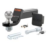 CURT 45534 Towing Starter Kit with 2" Ball (2" Shank, 7500 lb, 2" Drop) Front_Three_Fourths_Angled_Left