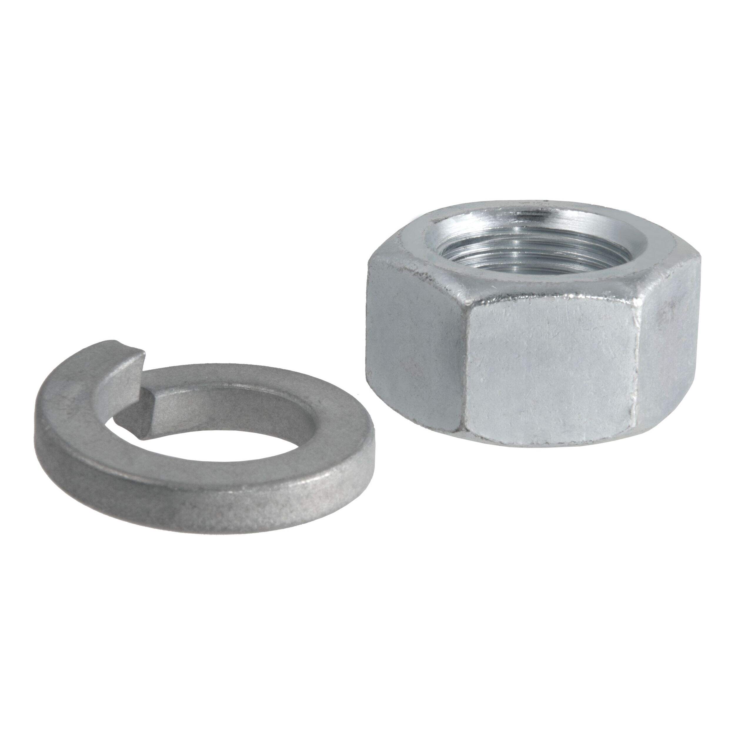 CURT Replacement Trailer Ball Nut & Washer for 1-in Shank Front_Angled_Right