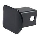 Couvre-attelage en acier pour ouverture 2 po CURT, plastique noir Front_Three_Fourths_Angled_Left