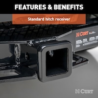 CURT 13494 Class 3 Trailer Hitch, 2-in Receiver CloseUp