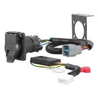 Faisceau de câblage de remorque personnalisé, lame à 7 voies pour VR CURT 56366, côté véhicule, convient à certains Honda Pilot, Ridgeline Front_Three_Fourths_Angled_Left