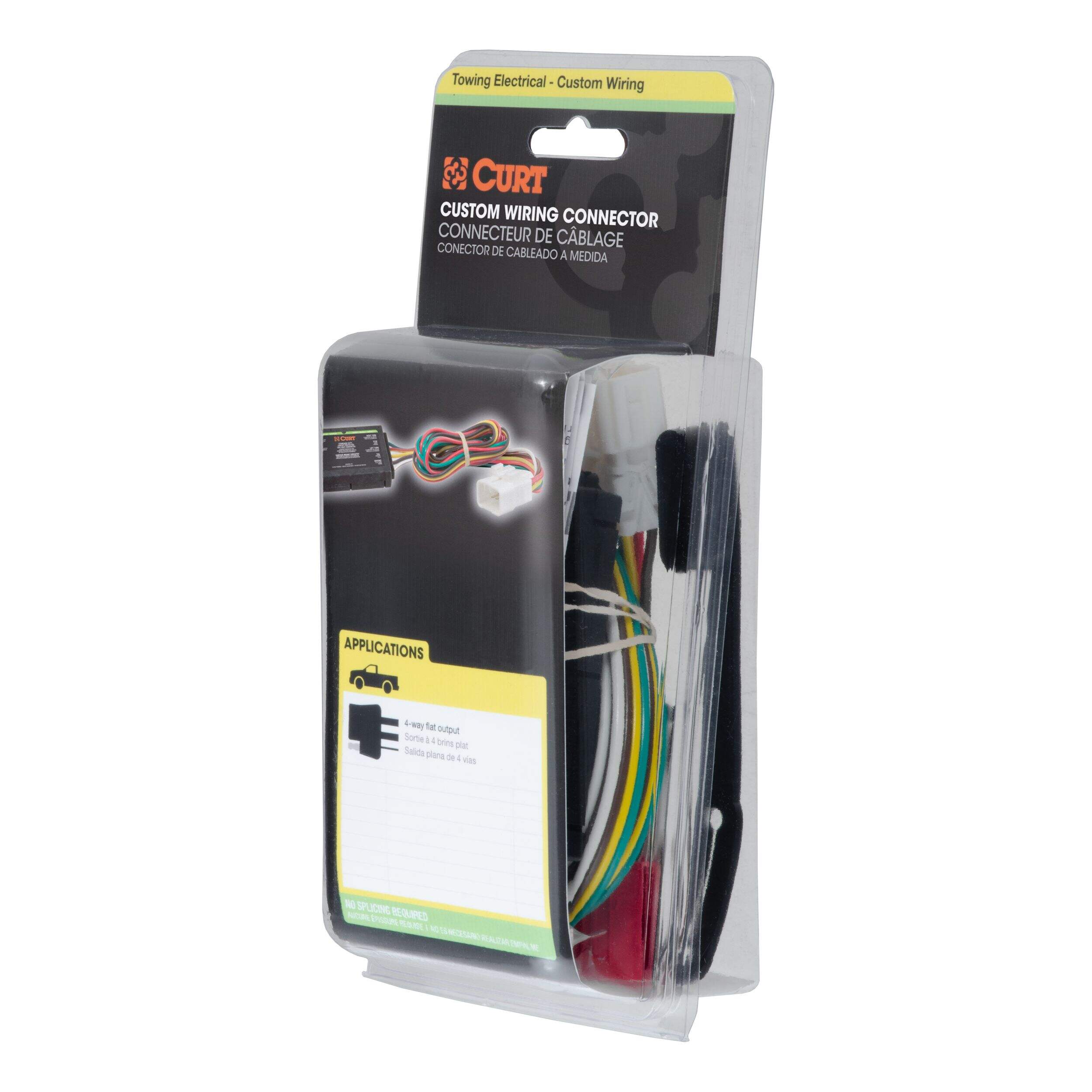 CURT 56038 Vehicle-Side Custom 4-Pin Trailer Wiring Harness, Fits Select Acura MDX Front_Angled_Left