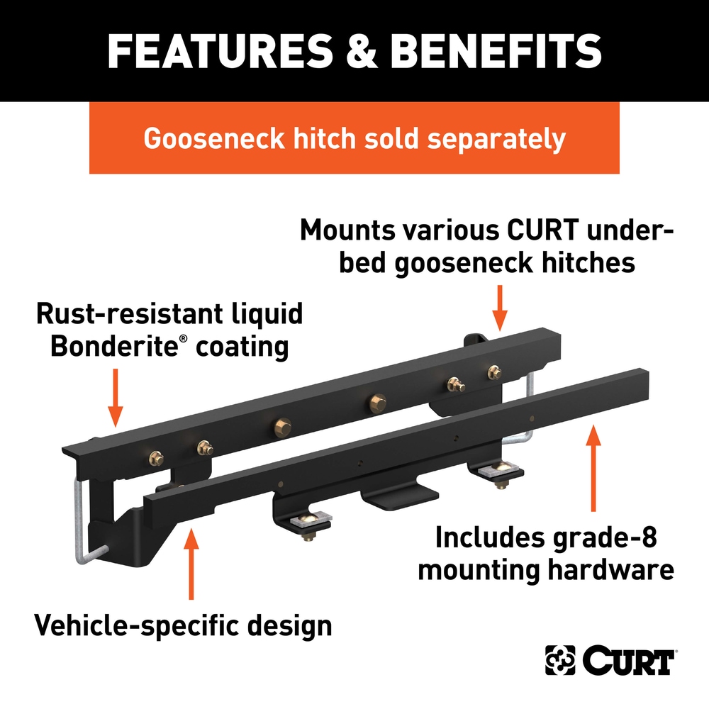 CURT Double Lock Gooseneck Installation Brackets, Select Models Canadian Tire