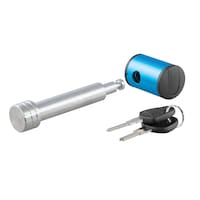 CURT 23502 5/8-in Hitch Lock, 2-in Receiver, Right-Angle, Stainless Front_Angled_Left