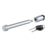 CURT 23025 5/8-in Hitch Lock, 3-in Receiver, Barbell, Chrome Front_Angled_Left