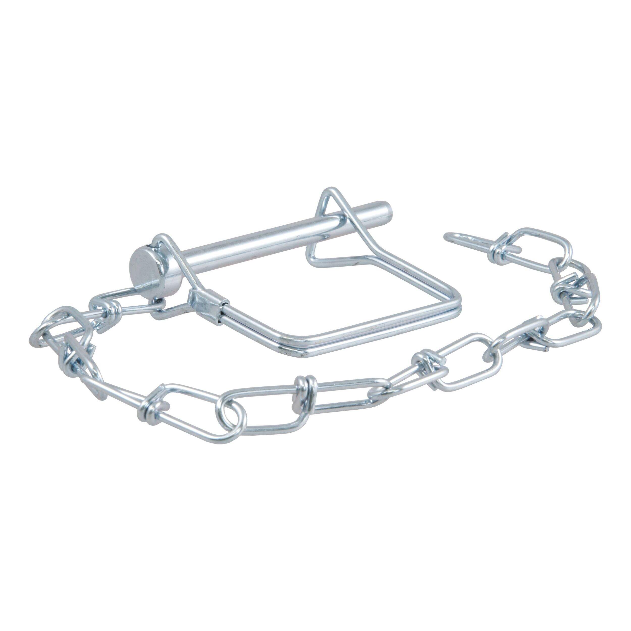 CURT 1/4-in Safety Pin with 12-in Chain (2-3/4-in Pin Length) Front_Angled_Left