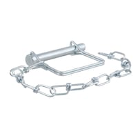CURT 3/8-in Safety Pin with 12-in Chain (2-3/4-in Pin Length) Front_Three_Fourths_Angled_Left