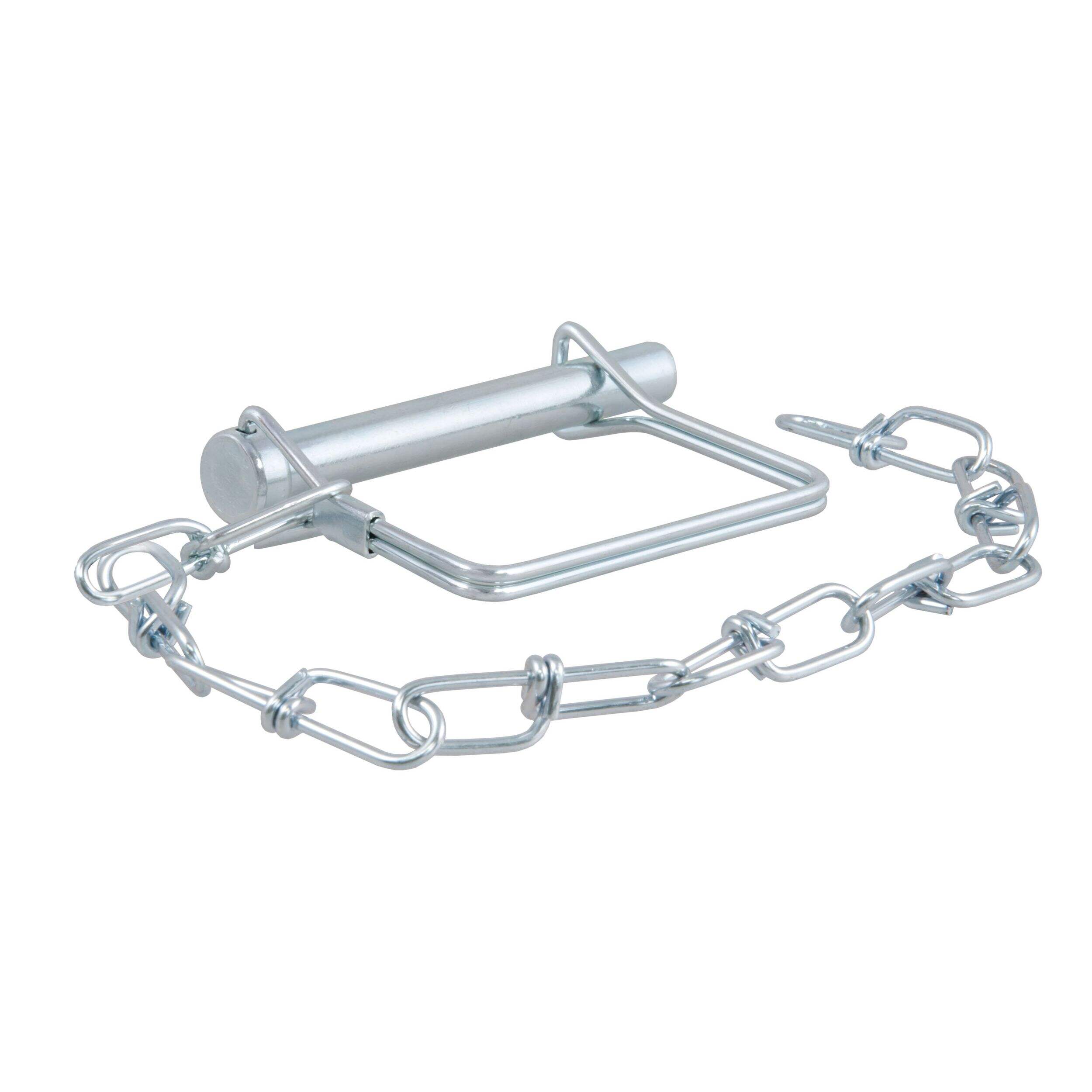 CURT 3/8-in Safety Pin with 12-in Chain (2-3/4-in Pin Length) Front_Three_Fourths_Angled_Left